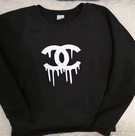 chanel sweater|authentic chanel logo sweater.